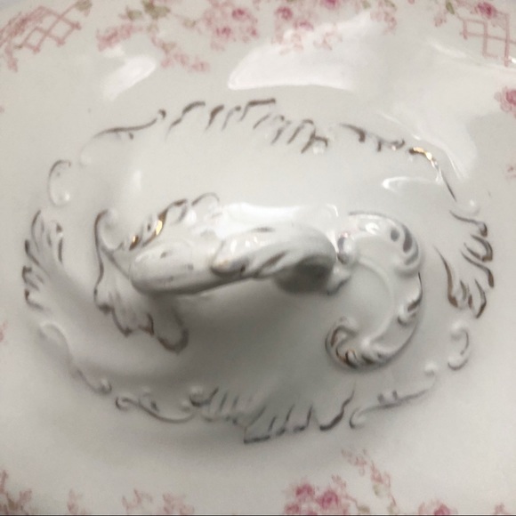 Vintage Johnson Bros. England Royal Semi-Porcelain Ivory Rose Floral Soup Tureen - Picture 12 of 13